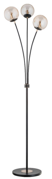 Lampa podłogowa czarno-złota ARTIS 3xE14x40W wym:175x45x45cm Alfa 1050159