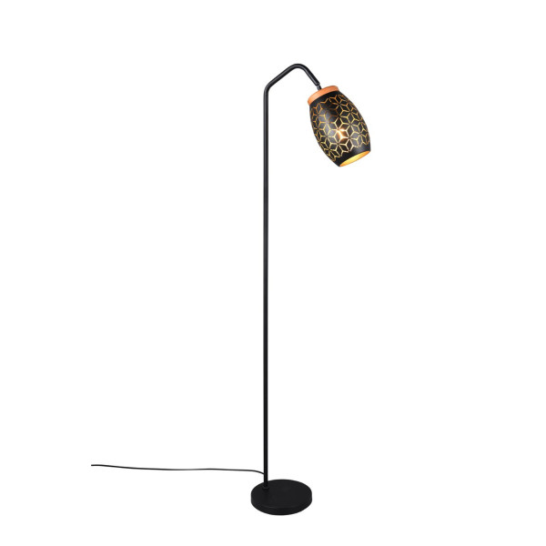 Lampa podłogowa czarno-złota BIDAR 1xE27x10W wym:147x40x22cm RL 891886
