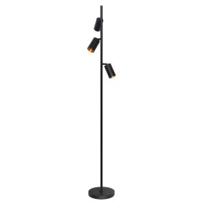 Lampa podłogowa czarno-złota Maribel 3xGU10x12W wym:160x22x22cm Polux 891680
