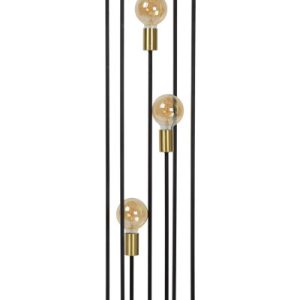 Lampa podłogowa czarno-złota RUBEN 3xE27x40W wym:120x22x22cm Lucide 1050119 Lampa podłogowa czarno-złota RUBEN 3xE27x40W wym:120x22x22cm Lucide 1050119