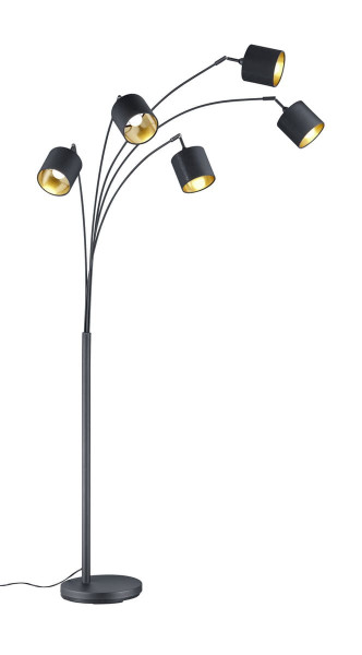Lampa podłogowa czarno-złota TOMMY 5xE14x28W wym:200x30x30cm RL 1050128