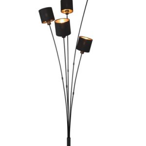 Lampa podłogowa czarno-złota TOMMY 5xE14x40W wym:163x48x45,5cm RL 891787 Lampa podłogowa czarno-złota TOMMY 5xE14x40W wym:163x48x45,5cm RL 891787