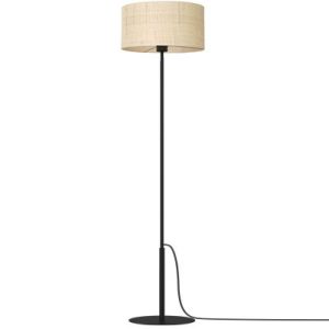 Lampa podłogowa czarny mat beż Rattan 1xE27x15W wym:150x40x40cm Luminex 1050095 Lampa podłogowa czarny mat beż Rattan 1xE27x15W wym:150x40x40cm Luminex 1050095