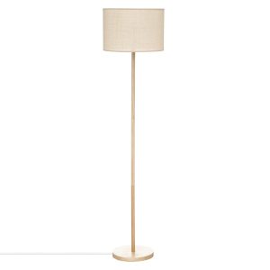 Lampa podłogowa DELLA, drewniana podstawa, 149,5 cm 146065 Lampa podłogowa DELLA, drewniana podstawa, 149,5 cm 146065