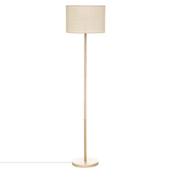 Lampa podłogowa DELLA, drewniana podstawa, 149,5 cm 146065