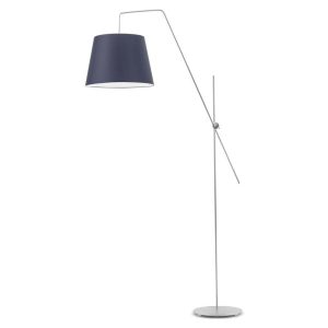 Lampa podłogowa do czytania VIGO Srebrny – Granatowy 874278
