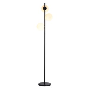 Lampa podłogowa Dorado 3-punktowa metalowa biało-czarna 48115 Lampa podłogowa Dorado 3-punktowa metalowa biało-czarna 48115