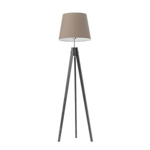 Lampa podłogowa drewniana ARUBA minimalistyczna Popielaty/ Beżowy 922320