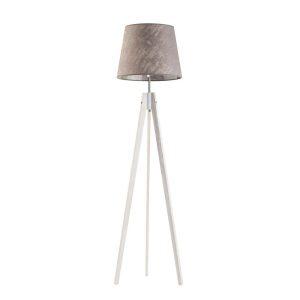 Lampa podłogowa drewniana ARUBA tripod Biały/ Szary Melanż (Beton) 922387