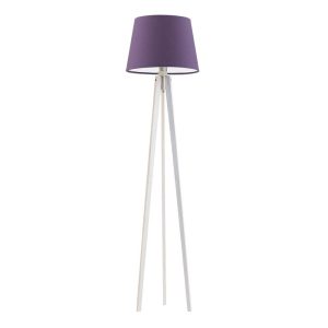 Lampa podłogowa drewniana CURACAO Biały/ Fioletowy 922290