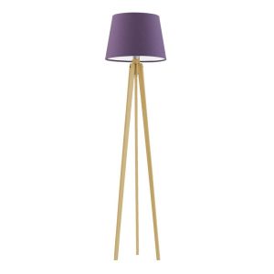 Lampa podłogowa drewniana CURACAO Dąb/ Fioletowy 922313 Lampa podłogowa drewniana CURACAO Dąb/ Fioletowy 922313