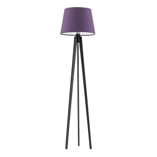 Lampa podłogowa drewniana CURACAO Heban/ Fioletowy 922386
