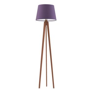 Lampa podłogowa drewniana CURACAO Mahoń/ Fioletowy 922378 Lampa podłogowa drewniana CURACAO Mahoń/ Fioletowy 922378