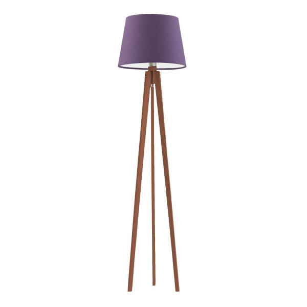 Lampa podłogowa drewniana CURACAO Mahoń/ Fioletowy 922378