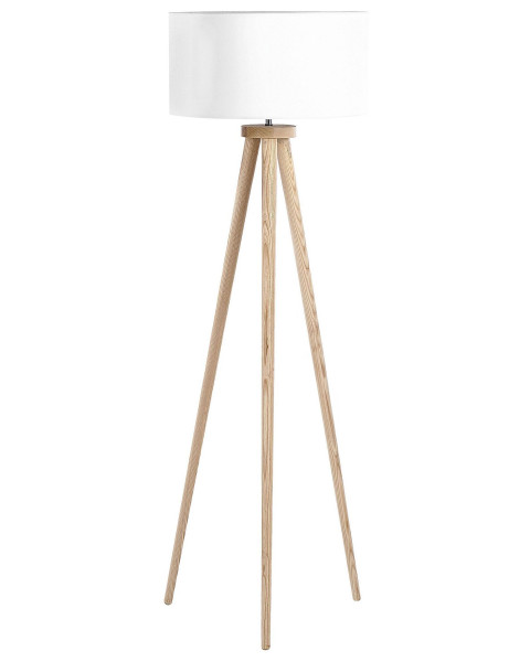 Lampa podłogowa Drewno dębowe Biały 61107