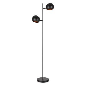 Lampa podłogowa Edgar 2-punktowa metalowa czarna 48033 Lampa podłogowa Edgar 2-punktowa metalowa czarna 48033