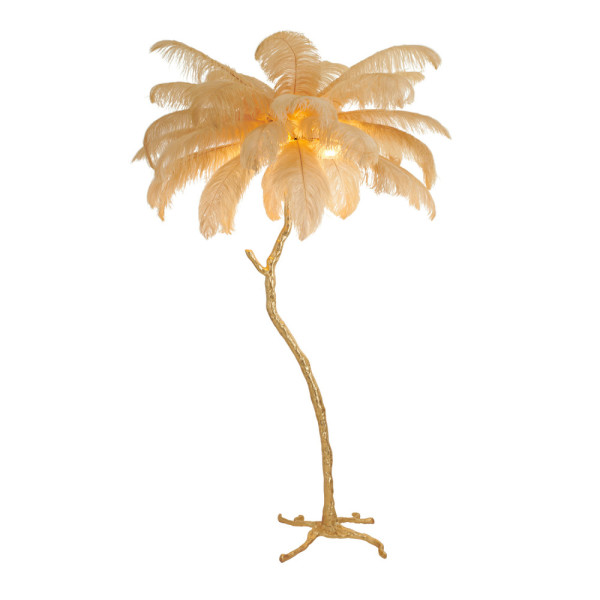 Lampa podłogowa EMU pióra beżowe 150 cm 752805