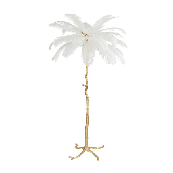 Lampa podłogowa EMU pióra białe 170 cm 752800