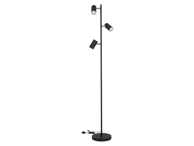 Lampa podłogowa Evalo 3-punktowa czarna 619630