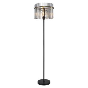 Lampa podłogowa Gorley metalowa czarna 134597 Lampa podłogowa Gorley metalowa czarna 134597