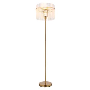 Lampa podłogowa Gorley szklana złota 670432 Lampa podłogowa Gorley szklana złota 670432