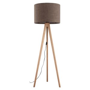 Lampa podłogowa Grand tkaninowa brązowa 266847 Lampa podłogowa Grand tkaninowa brązowa 266847