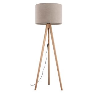 Lampa podłogowa Grand tkaninowa brązowa 266893 Lampa podłogowa Grand tkaninowa brązowa 266893
