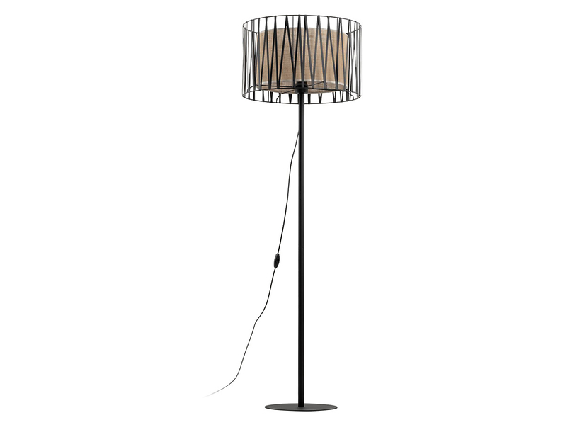 Lampa podłogowa Harmony Nature tkaninowa czarna 266200