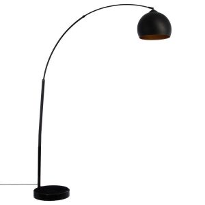 LAMPA PODŁOGOWA Hyto czarna żelazny klosz łukowy design 438560