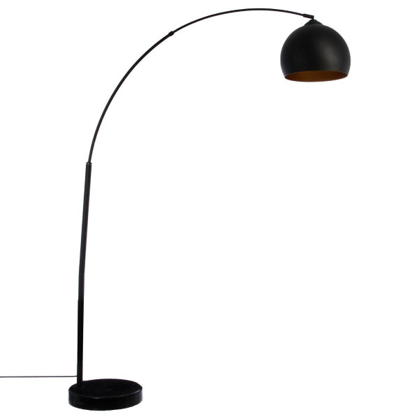 LAMPA PODŁOGOWA Hyto czarna żelazny klosz łukowy design 438560
