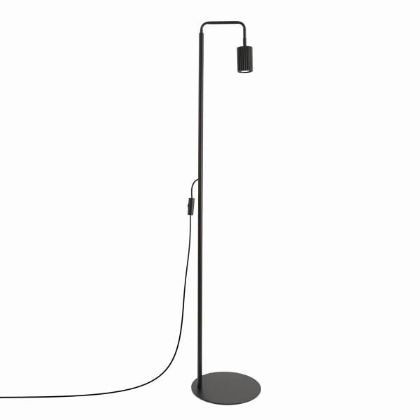 Lampa podłogowa KARBON 1-punktowa aluminiowa czarna 1069118