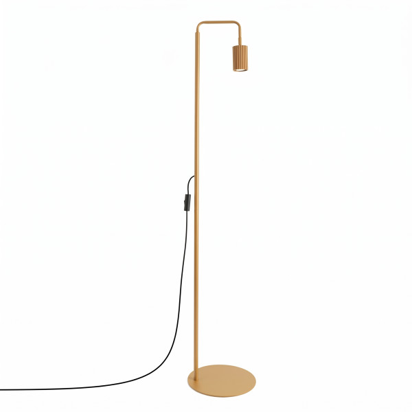 Lampa podłogowa KARBON 1-punktowa aluminiowa złota 1069124