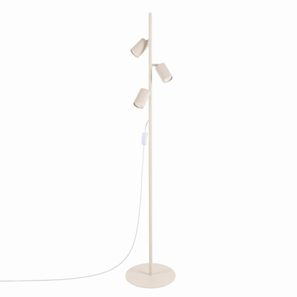 Lampa podłogowa KARBON 3-punktowa aluminiowa beżowa 1069117