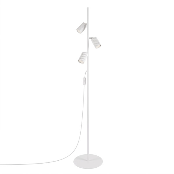 Lampa podłogowa KARBON 3-punktowa aluminiowa biała 1069109