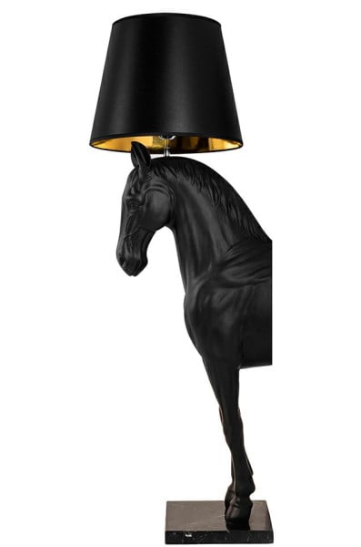 Lampa podłogowa KOŃ HORSE STAND S czarna - włókno szklane 147450