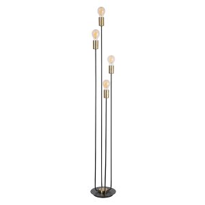 Lampa podłogowa Lanny 4-punktowa metalowa czarna 53870 Lampa podłogowa Lanny 4-punktowa metalowa czarna 53870