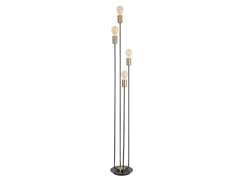 Lampa podłogowa Lanny 4-punktowa metalowa czarna 53870