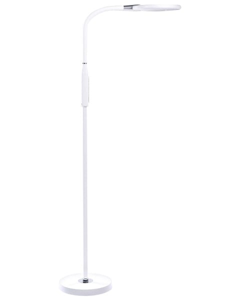 Lampa podłogowa LED ze ściemniaczem biała 279488