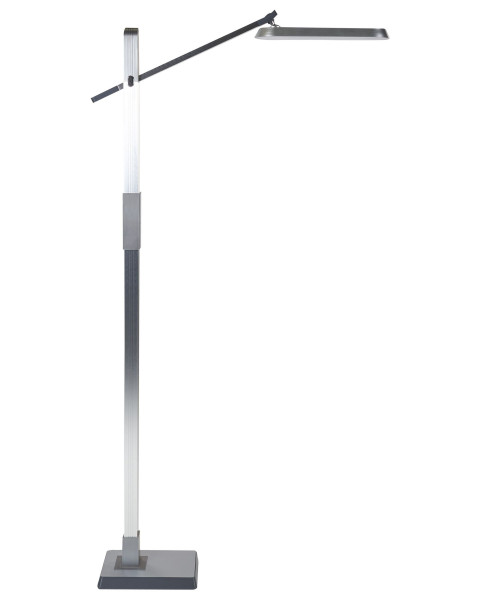 Lampa podłogowa LED ze ściemniaczem srebrna 536863