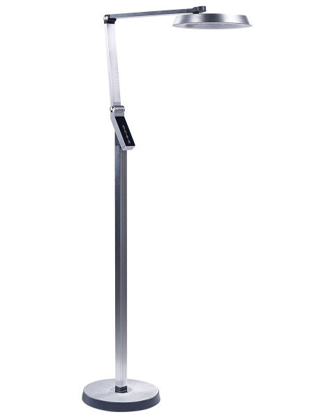 Lampa podłogowa LED ze ściemniaczem srebrna 61146