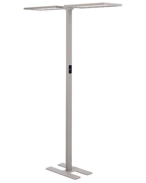Lampa podłogowa LED ze ściemniaczem srebrna 141991