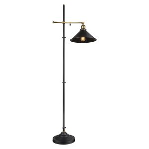 Lampa podłogowa Lenius metalowa czarno-złota 26842 Lampa podłogowa Lenius metalowa czarno-złota 26842