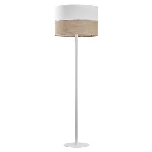 Lampa podłogowa Linobianco tkaninowa biała 56992 Lampa podłogowa Linobianco tkaninowa biała 56992