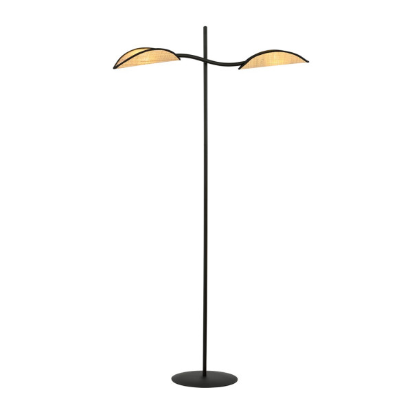 Lampa Podłogowa Lotus Lp2 Black/Rattan 766652