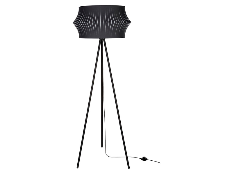Lampa podłogowa Lotus tkaninowa czarna 56109