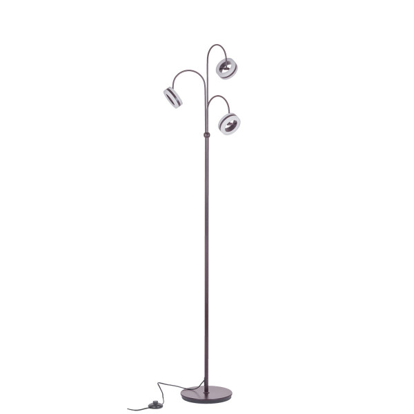 Lampa podłogowa Metis brązowa LED 1x14,4W Ciepła biel 1100lm Italux 891601