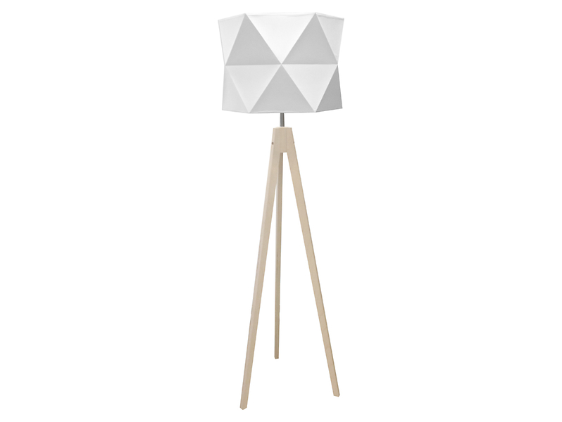 Lampa podłogowa Metropolitan LED tkaninowa biało-beżowa 10437