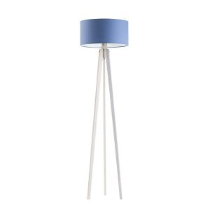 Lampa podłogowa MIAMI drewniana tripod Biały/ Niebieski 1003809 Lampa podłogowa MIAMI drewniana tripod Biały/ Niebieski 1003809