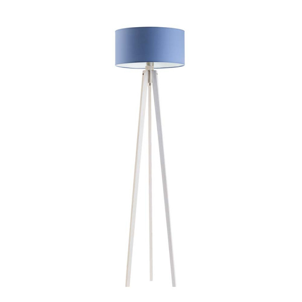 Lampa podłogowa MIAMI drewniana tripod Biały/ Niebieski 1003809