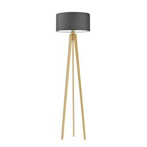 Lampa podłogowa MIAMI drewniana tripod Dąb/ Grafitowy 1003813 Lampa podłogowa MIAMI drewniana tripod Dąb/ Grafitowy 1003813
